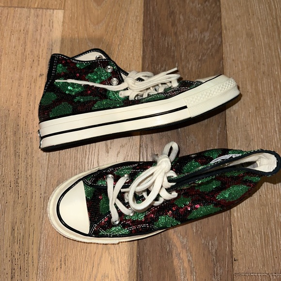 CONVERSE
ALL STAR 70 HI 'SEQUINS' - RED/GREEN/EGRET/RED/YELLOW | NWOT - Picture 5 of 6
